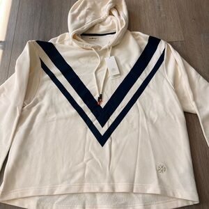Tory Sport Cream and Black Hoodie
